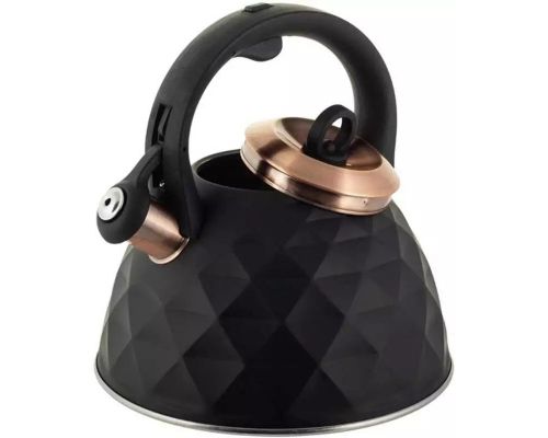 Чайник Kamille Whistling Kettle Black Сrystal 3л из нержавеющей стали со свистком