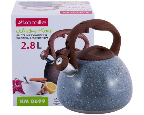 Чайник Kamille Whistling Kettle Granite 2.8л из нержавеющей стали со свистком Чайник Kamille Whistling Kettle Granite 2.8л из нержавеющей стали со свистком