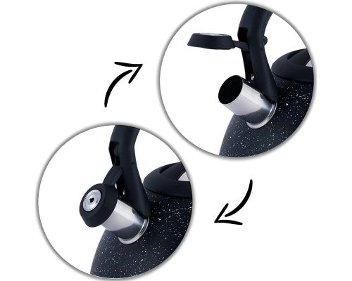 Чайник Kamille Whistling Kettle Marble 2.7л из нержавеющей стали со свистком