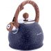 Чайник Kamille Whistling Kettle Marble 2л из нержавеющей стали со свистком, черный мрамор