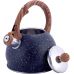Чайник Kamille Whistling Kettle Marble 2л из нержавеющей стали со свистком, черный мрамор