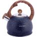 Чайник Kamille Whistling Kettle Marble 2л из нержавеющей стали со свистком, черный мрамор