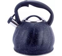 Чайник Kamille Whistling Kettle Marble 3л из нержавеющей стали со свистком (черный мрамор)