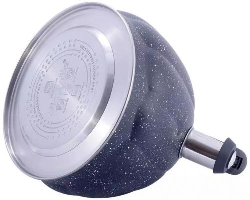 Чайник Kamille Whistling Kettle Marble 3л из нержавеющей стали со свистком (черный мрамор)