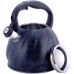 Чайник Kamille Whistling Kettle Marble 3л из нержавеющей стали со свистком (черный мрамор)