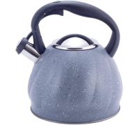 Чайник Kamille Whistling Kettle Marble 3л из нержавеющей стали со свистком (серый мрамор)
