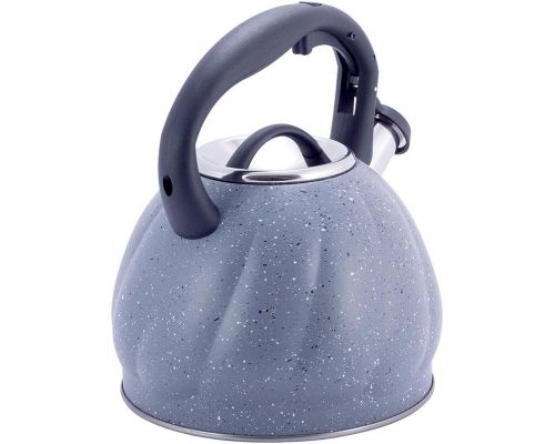 Чайник Kamille Whistling Kettle Marble 3л из нержавеющей стали со свистком (серый мрамор)