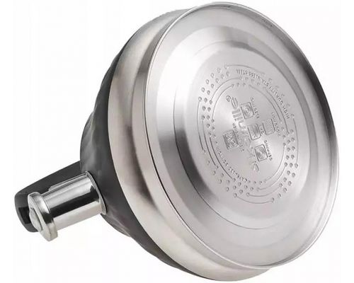 Чайник Kamille Whistling Kettle Marshmallow 3л из нержавеющей стали со свистком, черный