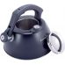 Чайник Kamille Whistling Kettle Thermo 3л из нержавеющей стали со свистком и термометром, черный