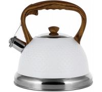 Чайник Kamille Whistling Kettle White 2.7л из нержавеющей стали со свистком
