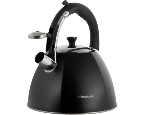 Чайник Ofenbach Augsburg Black 3.2л со свистком, нержавеющая сталь, черный