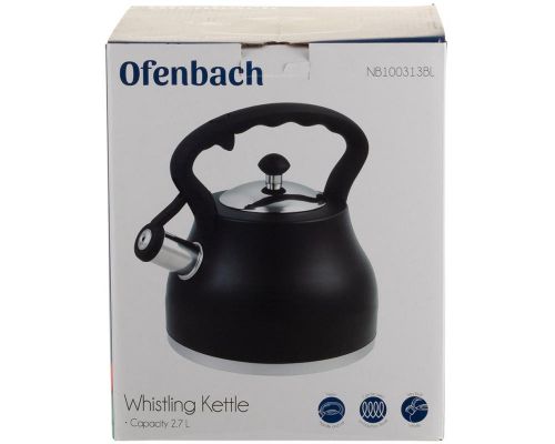 Чайник Ofenbach Black 2.7л нержавеющая сталь, со свистком