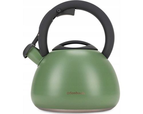 Чайник Ofenbach Green 2.7л нержавеющая сталь, со свистком, зеленый матовый