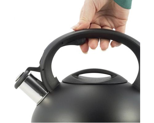 Чайник Ofenbach Happy Kettle 2.5л из нержавеющей стали со свистком, черный матовый Чайник Ofenbach Happy Kettle 2.5л из нержавеющей стали со свистком, черный матовый