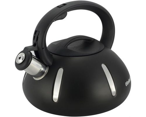 Чайник Ofenbach Happy Kettle 2л з нержавіючої сталі зі свистком, чорний матовий Чайник Ofenbach Happy Kettle 2л з нержавіючої сталі зі свистком, чорний матовий
