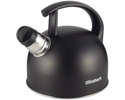 Чайник Ofenbach Magic Kettle 1.5л з нержавіючої сталі зі свистком, чорний матовий Чайник Ofenbach Magic Kettle 1.5л з нержавіючої сталі зі свистком, чорний матовий