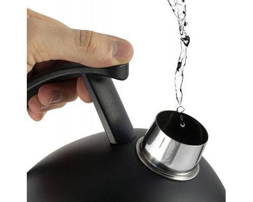Чайник Ofenbach Magic Kettle 1.5л з нержавіючої сталі зі свистком, чорний матовий Чайник Ofenbach Magic Kettle 1.5л з нержавіючої сталі зі свистком, чорний матовий