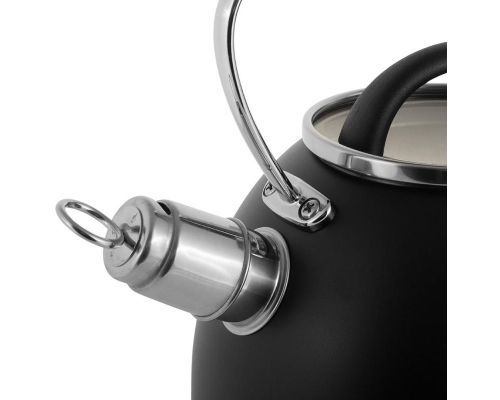 Чайник Ofenbach Magic Kettle 2.5л со свистком и стеклянной крышкой, черный
