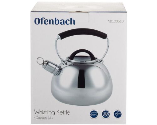 Чайник Ofenbach Magic Kettle 2.5л со свистком и стеклянной крышкой