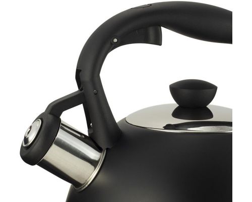 Чайник Ofenbach Magic Kettle 2л з нержавіючої сталі зі свистком, чорний матовий Чайник Ofenbach Magic Kettle 2л з нержавіючої сталі зі свистком, чорний матовий