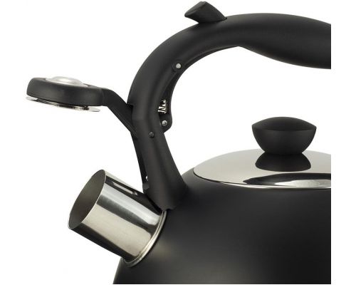 Чайник Ofenbach Magic Kettle 2л з нержавіючої сталі зі свистком, чорний матовий Чайник Ofenbach Magic Kettle 2л з нержавіючої сталі зі свистком, чорний матовий