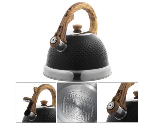 Чайник Ofenbach Whistling Kettle Black 2.7л нержавеющая сталь со свистком, черный