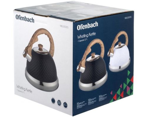 Чайник Ofenbach Whistling Kettle Black 2.7л нержавеющая сталь со свистком, черный