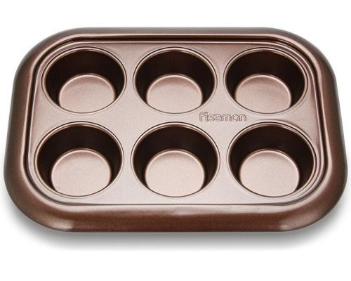 Форма для кексов и маффинов Fissman Chocolate 29.4x21x3.5см, 6 ячеек Форма для кексов и маффинов Fissman Chocolate 29.4x21x3.5см, 6 ячеек