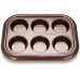 Форма для кексов и маффинов Fissman Chocolate 29.4x21x3.5см, 6 ячеек
