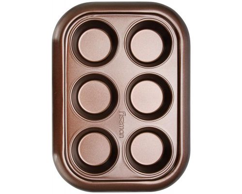 Форма для кексов и маффинов Fissman Chocolate 29.4x21x3.5см, 6 ячеек Форма для кексов и маффинов Fissman Chocolate 29.4x21x3.5см, 6 ячеек