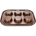 Форма для кексов и маффинов Fissman Chocolate 29.4x21x3.5см, 6 ячеек