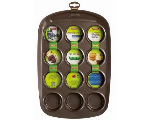 Форма для кексов и маффинов Pyrex Asimetria 38х26см 12 ячеек Форма для кексов и маффинов Pyrex Asimetria 38х26см 12 ячеек