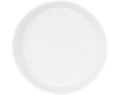 Форма для выпечки фарфоровая "White City Кружево" Ø21х4см, круглая
