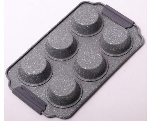 Форма для выпечки кексов Kamille Marble 30х18см, 6 ячеек Форма для выпечки кексов Kamille Marble 30х18см, 6 ячеек