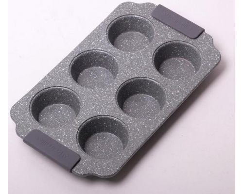Форма для выпечки кексов Kamille Marble 30х18см, 6 ячеек Форма для выпечки кексов Kamille Marble 30х18см, 6 ячеек