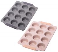 Форма для выпечки кексов Kamille Marble 38х26см, 12 ячеек