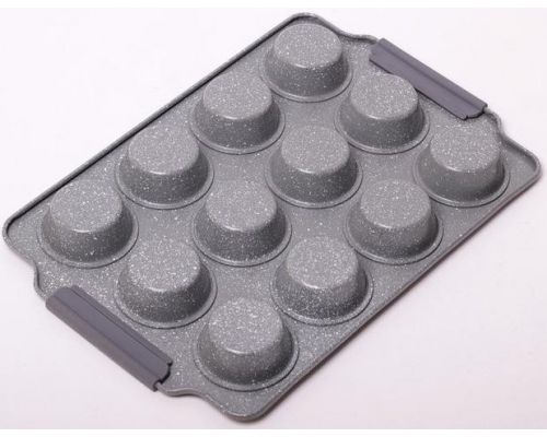 Форма для выпечки кексов Kamille Marble 38х26см, 12 ячеек Форма для выпечки кексов Kamille Marble 38х26см, 12 ячеек