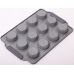 Форма для выпечки кексов Kamille Marble 38х26см, 12 ячеек