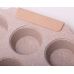 Форма для выпечки кексов Kamille Marble 38х26см, 12 ячеек