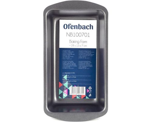 Форма для выпечки Ofenbach Baking Form 28х15х7см с антипригарным покрытием, прямоугольная Форма для выпечки Ofenbach Baking Form 28х15х7см с антипригарным покрытием, прямоугольная