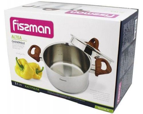 Кастрюля Fissman Altea 3.1л с мерной шкалой и крышкой-дуршлаг Кастрюля Fissman Altea 3.1л с мерной шкалой и крышкой-дуршлаг