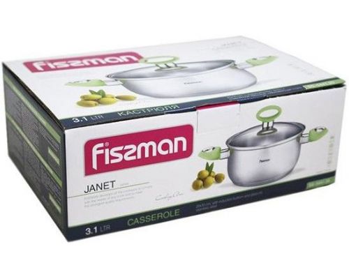 Кастрюля Fissman Janet 3.1л из нержавеющей стали с индукционным дном Кастрюля Fissman Janet 3.1л из нержавеющей стали с индукционным дном