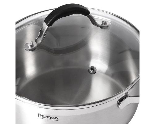 Кастрюля Fissman Magnifika 2.1л с силиконовыми накладками на ручках Кастрюля Fissman Magnifika 2.1л с силиконовыми накладками на ручках