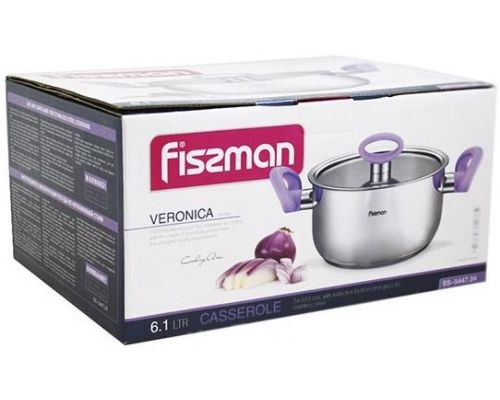 Кастрюля Fissman Veronica 6.1л с бакелитовыми ручками Кастрюля Fissman Veronica 6.1л с бакелитовыми ручками