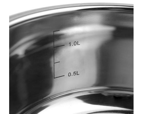 Кастрюля индукционная Ofenbach Casserole из нержавеющей стали 1.5л со стеклянной крышкой