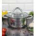 Кастрюля индукционная Ofenbach Casserole из нержавеющей стали 1.5л со стеклянной крышкой