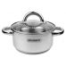 Кастрюля индукционная Ofenbach Casserole из нержавеющей стали 1.5л со стеклянной крышкой