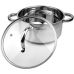 Кастрюля индукционная Ofenbach Casserole из нержавеющей стали 3л со стеклянной крышкой