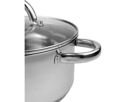 Кастрюля индукционная Ofenbach Casserole из нержавеющей стали 3л со стеклянной крышкой