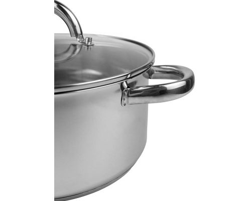 Кастрюля индукционная Ofenbach Casserole из нержавеющей стали 4л со стеклянной крышкой